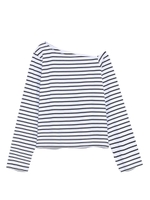 ワンショルダーショートトップス/WHT