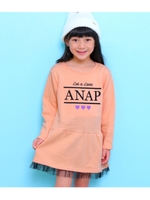 【ANAP KIDS】 裾チュールワンピース/ピンク(008)