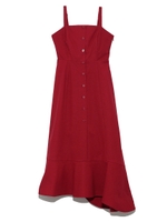 裾切り替えワンピース/RED