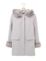 前ZIPフードコート/ライトグレー