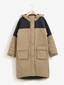 配色マウンテンコート/ベージュ