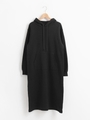 裏起毛パーカ ワンピース/ブラック