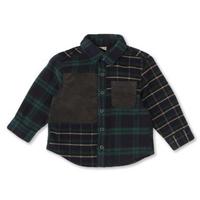 【20%OFF】切り替えチェックシャツ