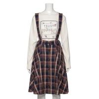 【30%OFF】サスつきフロントボタンチャックスカート