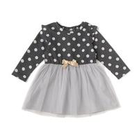 【30%OFF】ドット×チュール切り替えワンピース