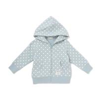 【40%OFF】ドット総柄裏起毛ジップパーカー