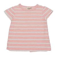 【50%OFF】スカラップボーダーTシャツ