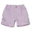 【50%OFF】ハート刺しゅうダンガリーショートパンツ