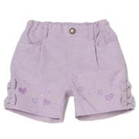 【50%OFF】ハート刺しゅうダンガリーショートパンツ