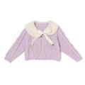 【50%OFF】フェイクファーティペットつきニットボレロ