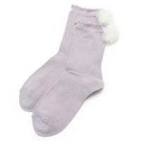 【50%OFF】ポンポンつきクルーソックス
