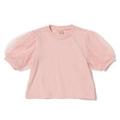【53%OFF】チュールバルーンスリーブTシャツ