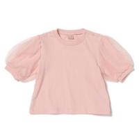 【53%OFF】チュールバルーンスリーブTシャツ