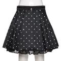 ドット柄後ろフリルスカート