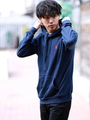 「GIORDANO]ライオン刺繍裏毛スウェットパーカー