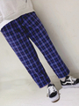 WEGO/チェックテーパードパンツ