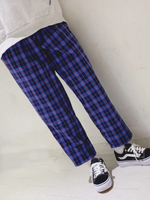 WEGO/チェックテーパードパンツ