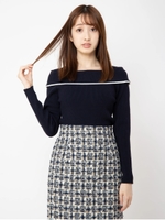 2WAYリボンニット/ネイビー