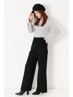 6つ釦ワイドPT/BLACK