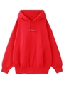 BAR SWEAT HOODIE/レッド