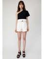 BELTED DENIM SHORT パンツ/O/WHT1