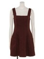 BETWEEN THE LINES DRESS/MAHOGANY
