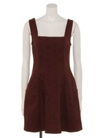 BETWEEN THE LINES DRESS/MAHOGANY