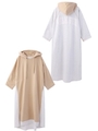 BICOLOR HOODED DRESS/ベージュ