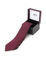 BOX付 ベーシックカラー ネクタイ/ボルドー(064)