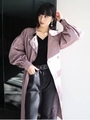 BULKY SLEEVE TRENCH CO/PPL