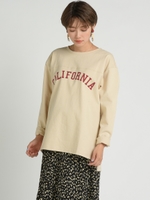 CALIFORNIA-ロゴTシャツ/ベージュ