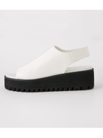 COVERED WEDGE SANDAL/WHT