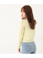 Comfort knit ショートカーデ/YEL