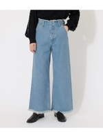 FRINGE DENIM WIDE/L/BLU1