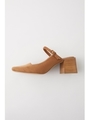 F／SUEDE SQUARE HEEL サンダル/BEG