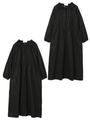 GATHERED RUFFLE DRESS/ブラック