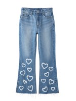 HIGH WAISTED HEART FLARE DENIM/マルチ