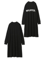 KANGAROO POCKET A-LINE DRESS/ブラック