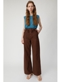 LACE UP WIDE DENIM/D/BRN3
