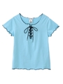 LACE-UP TEE/ライトブルー