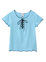 LACE-UP TEE/ライトブルー