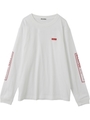 LS TEE SLEEVE PRINT FRAMING LOGO/レッド