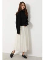 Low Gauge SLV Knit TOP/BLK