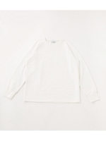 MATELASSE RAGLAN TOPS/WHT