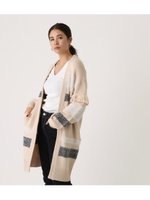 MULTI BORDER LONG CARDIGAN/柄BEG5