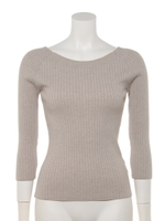 NEW前後2WAYボタンリブニット/グレージュ