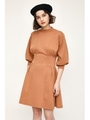 PLACKET WAIST SHAPE MINI ワンピース/CAM