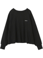 RAGLAN SLEEVE CREW NECK TOP/ブラック