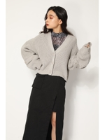 REMOVED SLEEVE CARDIGAN/L/GRY1