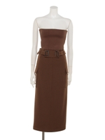 RIB DOCKING ONE PIECE/BROWN